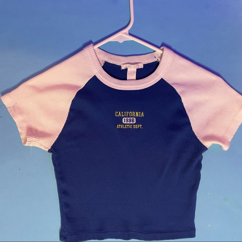 Blue Graphic Raglan Tee